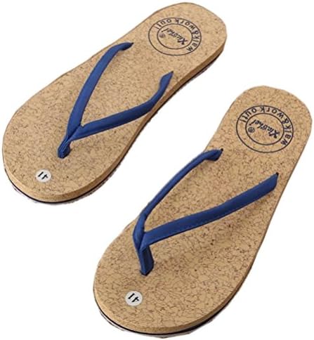 Men's Flip-Flops Beach Sandal for Male Outdoor Design Comfortable Waterproof Non-slip Slippers, Blue, UK 7.5/EU 41