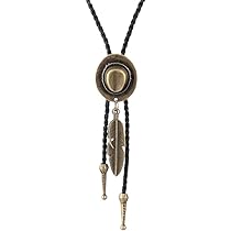 Cravatta Bolo in argento con ciondolo a forma di cavallo, da