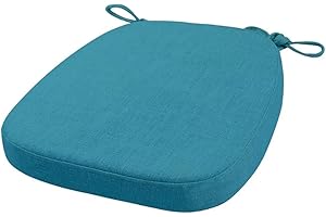 FIOVIP Cojín para Silla con Correas extraíbles, Lavable, Doble Antideslizante, Gran Elasticidad(40X38X33CM(3CM),Azul Claro,1 Piezas)