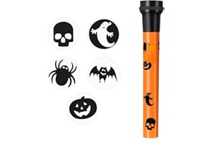 Lizzy Halloween Torch with 5 Image Covers | Pumpkin, Ghost, Skull, Bat & Spider | Spooky Projector Torch for Kids & Toddlers | Halloween Party Bag Filler, Decoration & Gift Idea (1 Pack)