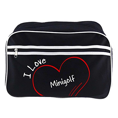 Preisvergleich Produktbild Retrotasche Modern I Love Minigolf schwarz