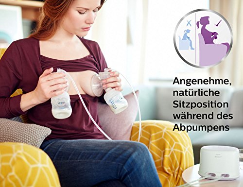 Philips Avent SCF334/02 Elektrische Komfort-Doppelmilchpumpe (inkl. Naturnah-Flasche) - 2