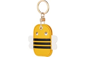 AXFEE Airtag Porte Clé, Mignon PU Étuis pour Apple AirTag, Portable Key Finder pour Clés Enfants Animaux de Compagnie, [ Porte- Clés Contrôle d'Accès] (Airtag Non Inclus)