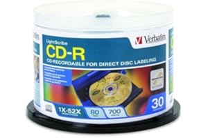 Verbatim Lightscribe CD-R 80min 700mb 30 unidades husillo 52x superficie dorada