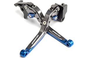 E-SPEEDMTC ESPEEDMTC para Honda NC750X NC750S 2016-2021, aleación de Aluminio CNC modificada, Longitud de 6 etapas, Palanca de Embrague de Freno de Mano Plegable Ajustable, Accesorios (Azul)