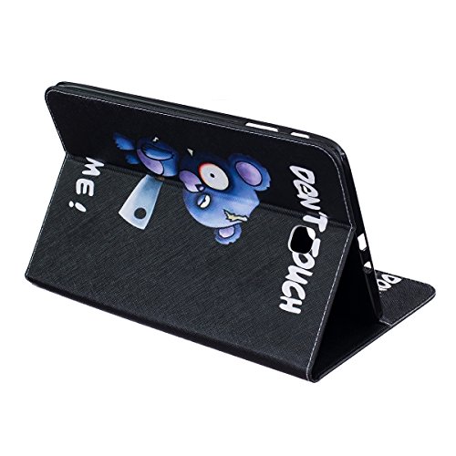 Galaxy Tab E 9.6 Hülle Case,Galaxy Tab E 9.6 Ledertasche,Ukayfe Muster Schutzhülle Leder Tasche für Samsung Galaxy Tab E 9.6 Zoll SM-T560, Niedlich Bär Malerei Slim Fit Folio PU leder Flip Cover im Bookstyle Kunstleder Schutzhülle Cover Tasche mit Ständer für Samsung Galaxy Tab E 9.6 Zoll SM-T560 mit 1 x Schwarze Eingabestift (Don’t Touch Me) - 4