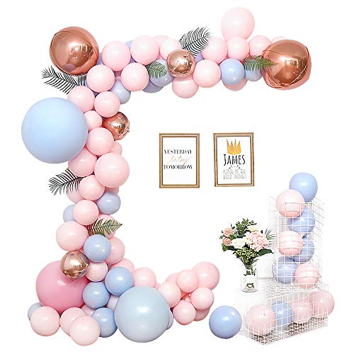 Fontee® 115pcs Ballons de la Saint-Valentin, Macaron Ballons Chain Set Pastel Balloons Arch Anniversaire Mariage Valentine's Day Decorations Supplies Balloon Garland Candy Baby Shower Party Supplies