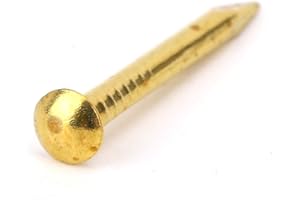 FDIT 100 pezzi multi-dimensioni chiodi in ottone chiodi in ottone chiodi hardware grandi chiodi in rame per scatole di immagini decorative fai da te in legno accessori per la casa(15MM)