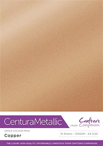Crafter's Companion Centura Metallic 10 Sheet A4 Craft Card Pack - Copper