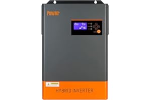 PowMr Onduleur hybride MPPT 6200 W 48 V CC vers 220 V/230 V AC - Onduleur solaire avec régulateur de charge MPPT 120 A - Prise en charge jusqu'à 12 appareils en parallèle - Pour batteries plomb-acide