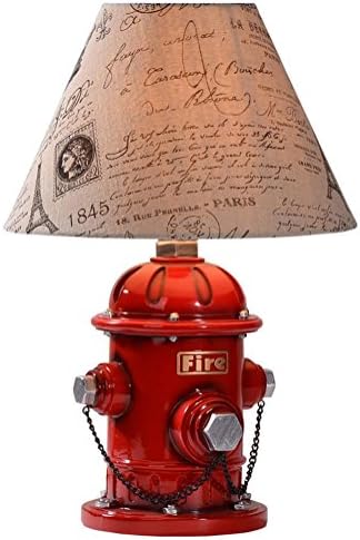 Atmko®Retro E27 Desk Lamp Bedside Lamp Creative Fire Hydrant Modeling Resin Table Lamp For Bedroom Study Reading With Button Switch