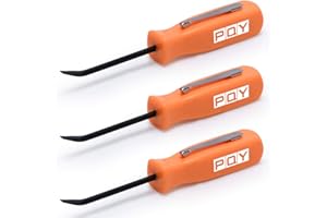 PQY Mini Pocket Pry Bar with Pocket Clip 4.5" Length 3pcs (Orange)