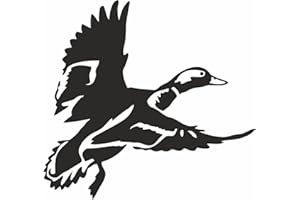AMA SHOP Adesivo Prespaziato Anatra in volo colore nero |Sticker per Casco,Moto, Camper,Barca | autoTuning ||