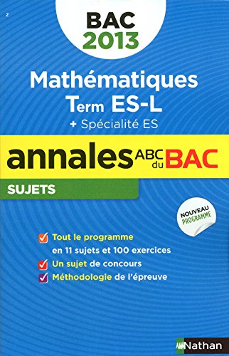 couverture de : Annales : Mathématiques Term. ES-L