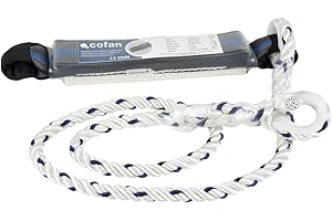Cofan Absorbedor de Energía | Con Cuerda de Seguridad de 1,5 m | Color Blanco