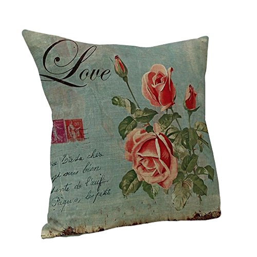 Nunubee Zuhause Dekor Baumwolle Leinen Sofa Kissenbezug Dekokissen Fall Stil E