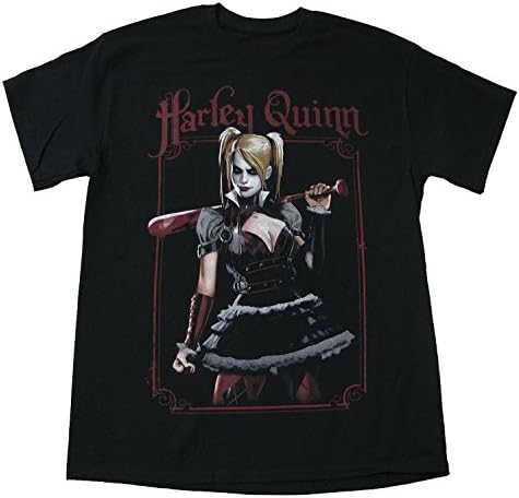 DC Comics Harley Quinn Arkham Asylum Harley Bat Men's T-Shirt - X-Large