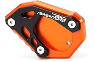 SUPER VICI Motorcycle Kickstand Extension Fit For K.TM 790 Adventure | 790 Adventure R 2019 2020 2021 2022 2023 FootSide Enlarge Plate FootStand Enlarge Pad Accessories Black-Orange