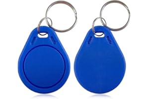 AOAMZ 50 x Badges RFID Chips 13.56Mhz 1K de Porte-clés Token NFC Tag Proximité Transpondeur Smart IC Carte de contrôle d'accès - Bleu