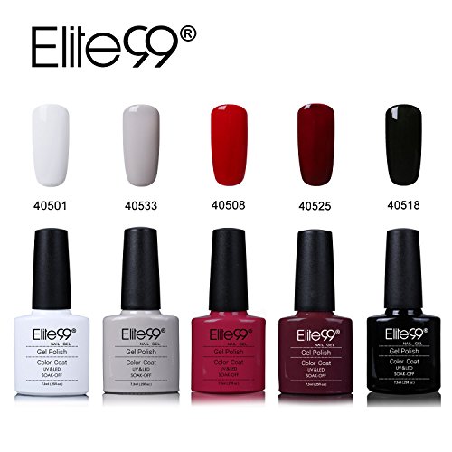 Elite99 UV Nagellack Nail Gel Polish Farbgel Nagelgel Regenbogen Effekt Gelish(5x Stuecke)