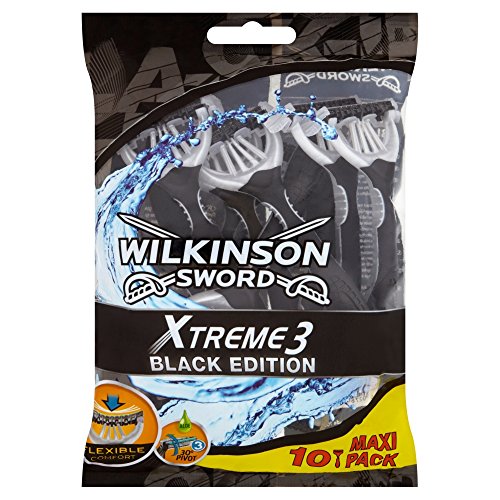 Wilkinson Xtreme 3 - Disposable Razors (Pack of 10) - Black Edition