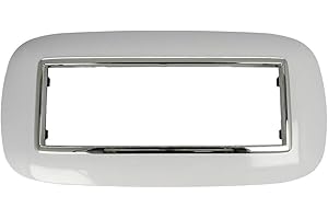 A2ZWORLD SANDASDON SD22006 Placca Oval 6M Bianco Compatibile con Bticino Axolute