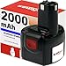 Produktbild Kraftmax 9,6V Akku für BOSCH - 2000mAh / NI-CD - PSR960 / 9,6VE-2 / PSR / GSR / GDR / 2607335461 / 2607335524 / 2607335272 / 9,6 V