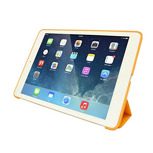 Khomo iPad Air 1 Hülle Case Orangenes Gehäuse mit doppelten Schutz ultra dünn und leicht, Smart Cover – Dual Orange - 5