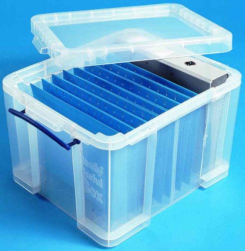 Really Useful 35C Kunststoff-Aufbewahrungsbox leicht robust stapelbar 35 Liter 480 x 390 x 310 mm transparent - 2