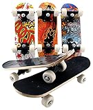  GLOBO 36715 Penny Board (monopatín) Madera de Arce Negro, monopatín - Monopatines (Penny Board (monopatín), Negro, Madera de Arce, Monótono, Blanco, 20 kg)