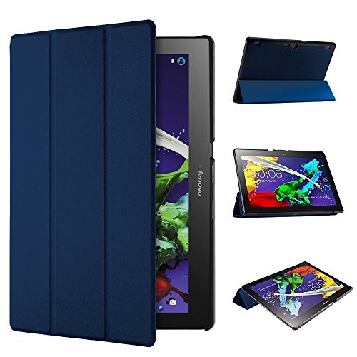 Lenovo Tab3 10 Plus 25,65 cm hülle, IVSO hochwertiges PU Leder Etui hülle Tasche Case - mit Standfunktion, super 360° Anti-Wrestling, ist für Lenovo Tab3 10 Plus Tablet-PC perfekt geeignet (Für Lenovo Tab3 10 Plus, Blau)