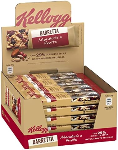 Kellogg's Barrette | Mandorle e Frutta | Confezione Display da 16 barette x32g
