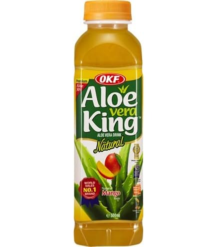 OKF Aloe Vera Grape 20x 500ml  Aloe-Getrnk mit 30 % Aloe Vera &  Fruchtstckchen  Trauben-Geschmack  Vegan, fruchtig & erfrischend   Original aus Korea : Amazon.de: Lebensmittel & Getrnke