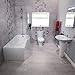Price comparison product image Bathroom Suite Complete Package Bath Toilet Basin Taps White