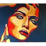 Unikat Exklusive-ART Malerei Bild handmade abstrakt öl original painting acryl modern XXL Titel: the face (100 cm x 120 cm)