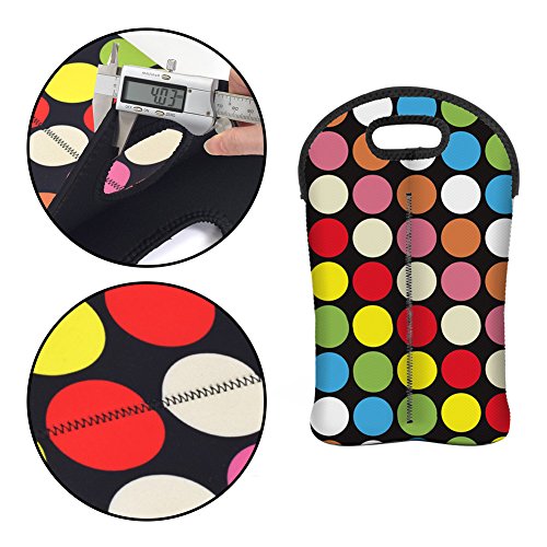 Zoresyn Weinflasche-Taschen aus Neopren Double-Flasche Champagne/Wasser / Bier-Tasche Wein Einkaufstasche Tragetasche - 3