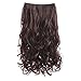 Hot Fashion Full Head Clip Curly Wavy Women Synthetic Hair Extension Extensions (Dark Brown)