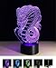 Produktbild SQCOOL Stereoscopic Tischlampe Nachttischlampe der Geschenk-Schlange 3d führte Nachtlicht LED bunte Gradient Lights mit Fernbedienung