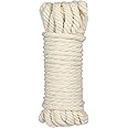 jijAcraft 10M 10MM White Macrame Cord, White Cotton Rope for Wall Garden Plant Hangers Knitting Home DIY Crafting Decoration