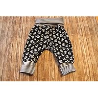 Baby Pumphose Schlupfhose newborn Gr. 56-68 Anker Maritim blau unisex