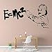 Produktbild Banksy Einstein Wandaufkleber Haus Dekoration Zubehör Vinilo Decorativo Wandkunst Aufkleber Für Schlafzimmer Dekor wallstickers Rot 43 * 77 cm