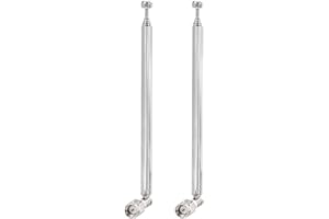 Bingfu 6 Abschnitt SMA-Stecker-Teleskopantenne (2er-Pack), kompatibel mit RTL-SDR Blog V3 Dongles HackRF One SDR Nooelec RTL-SDR v5 Funkkommunikationsantennen-Ersatz, TON00722