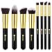 BESTOPE® 8PCs Makeup Brushes Cosmetic Make up Brushes Set Foundation Blending Blush Eyeliner Face Powder Brush for Girls (Black Gold)
