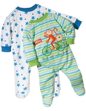 Baby Butt Schlafanzug 2er-Pack mit Druckmotiv Affe und Sterne Interlock-Jersey