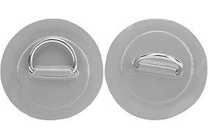 Pwshymi 2 Pezzi Marine con Fibbia Fissa Tavola da Pagaia con Anello a D per Kayak con Anello a D per Gommone con Anello a D con Cavo Elastico per Kayak(Grigio)