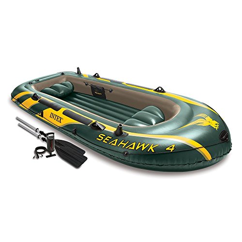 Preisvergleich Produktbild Intex Schlauchboot Set Seahawk 4 Größe 351x145x48cm Paddel Handpumpe