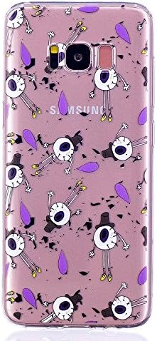 Samsung S8 Clear Case,Samsung Galaxy S8 TPU Case,Ultra Thin Transparent Clear Flexible Silicone Cover for Samsung S8,Case for Samsung Galaxy S8 with 5.8 inch,Funny Cute 3D Romantic Flower Animal Cartoon Design Printed Drawing Pattern Soft TPU Bumper Rubber Shockproof Non-slip Protective Back Cover Case for Samsung S8