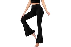 viiotu Flared Leggings Women, High Waisted Yoga Pants for Women, Flared Trousers Bootleg Boot Cut Pants