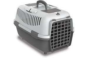 Nomade 2 Transportbox Katze und Hundebox - Transportbox für kleine Hunde und Katzen - 55 x 36 x 35 cm - Kann bis zu 8 kg tragen. Robustes Polypropylen. Türen aus Kunststoff