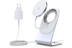 ROROSKIN Wireless Charger Kompatibel mit Magsafe Ladegerät,iPhone ladestation,induktive ladestation,magnetisch Induktionsladegerät,Kabellos Schnellladegerät kompatibel für iPhone 17/16/15/14/13/12 Serie